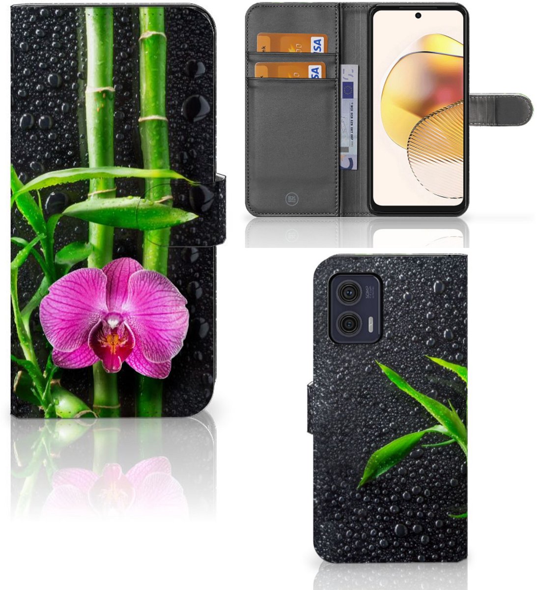 Motorola Moto G73 Hoesje Orchidee
