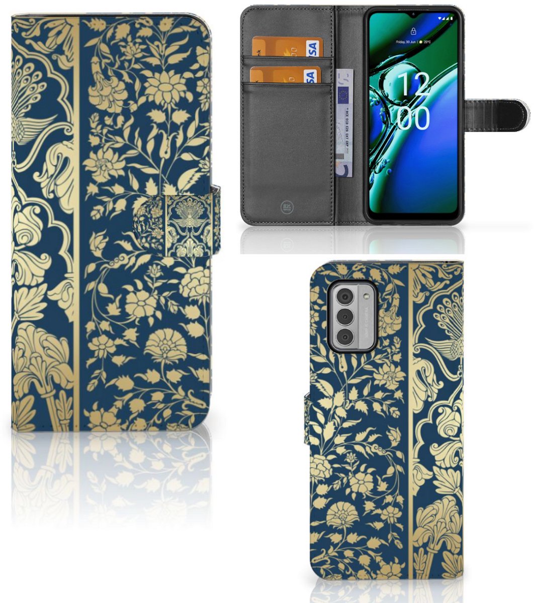 Nokia G42 Hoesje Beige Flowers