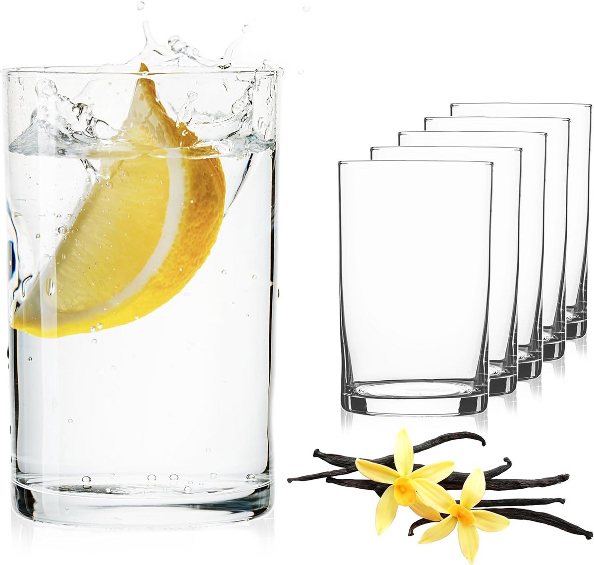 Set van 6 Minimalistische Drinkglazen - 220 ml