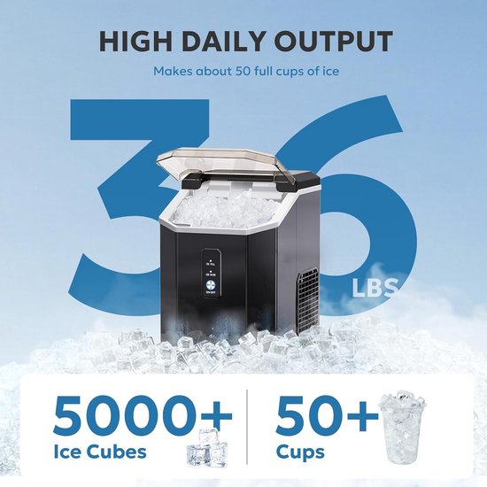 Draagbare IJsblokjesmachine - Snelle Crushed Ice Maker voor Thuis van Merkloos — afbeelding 3