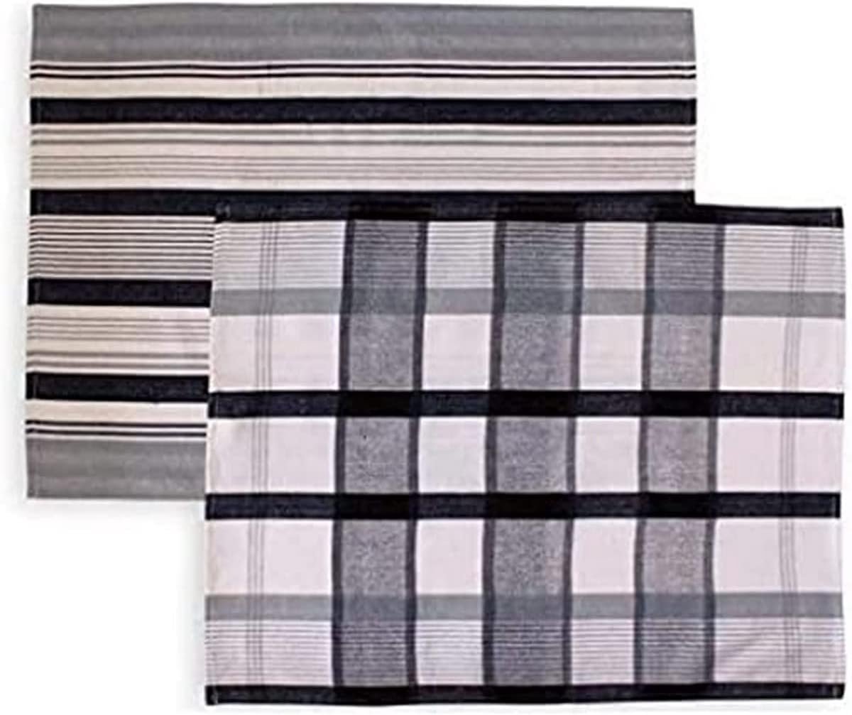 Paella Kavel Theedoek Jacquard Zwart 50 x 70 cm