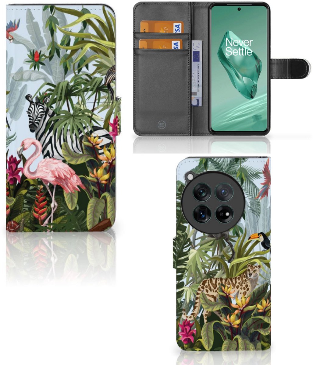 Telefoonhoesje met Pasjes voor OnePlus 12 Jungle