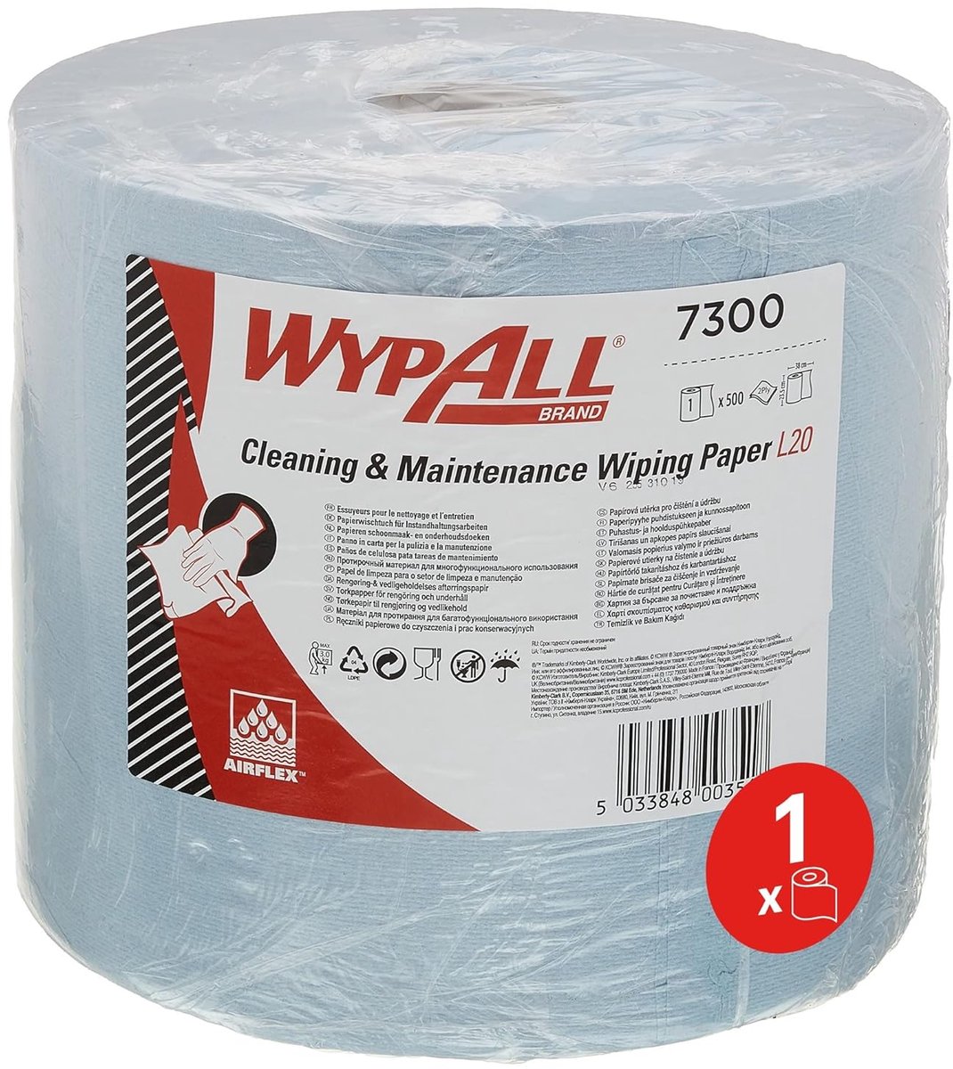 Schoonmaakdoeken 2-laags Blauw - Jumborol 500 Stuks
