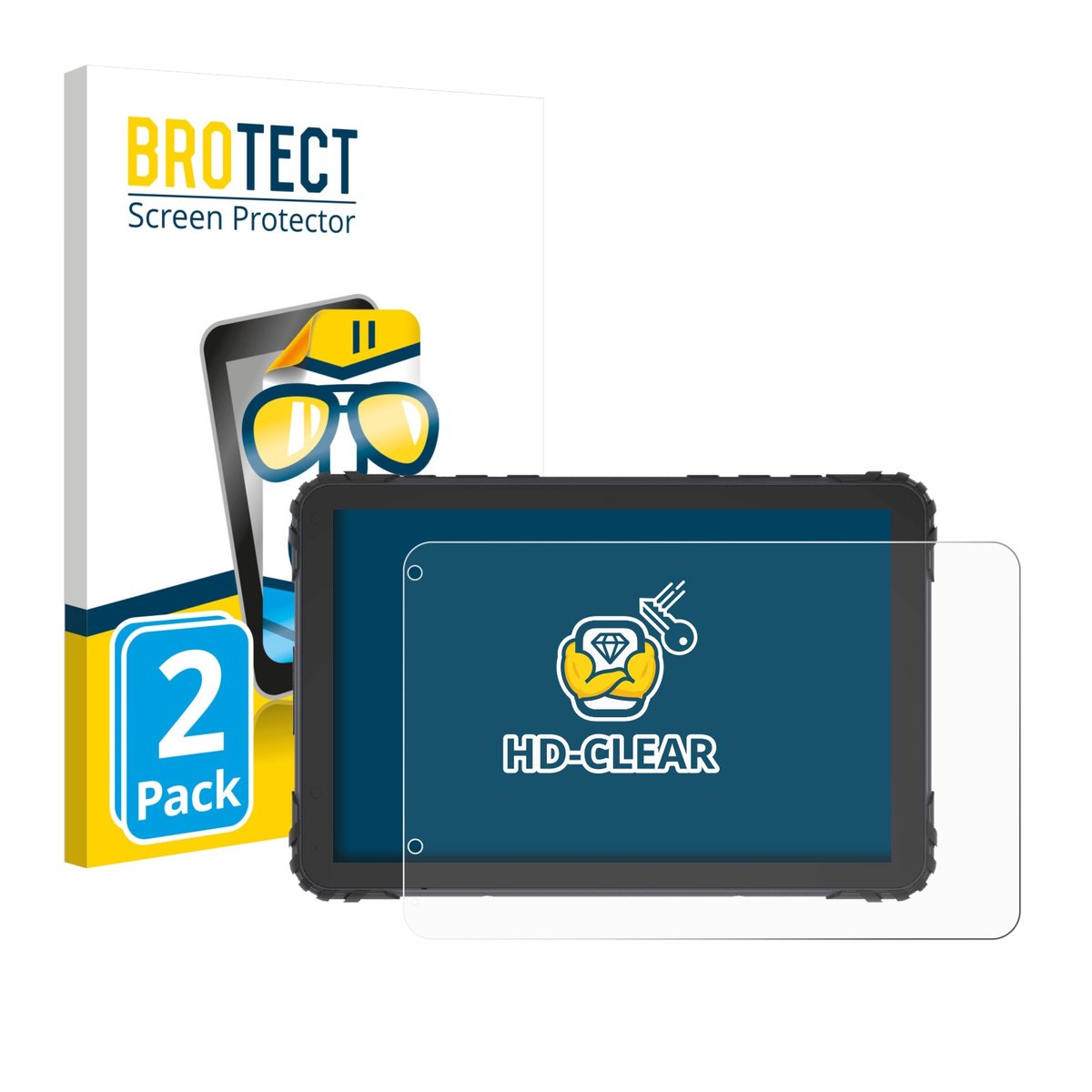 BROTECT - Screenprotector voor DMD T880X 8" - Folie Beschermfolie transparant 2 Stuks