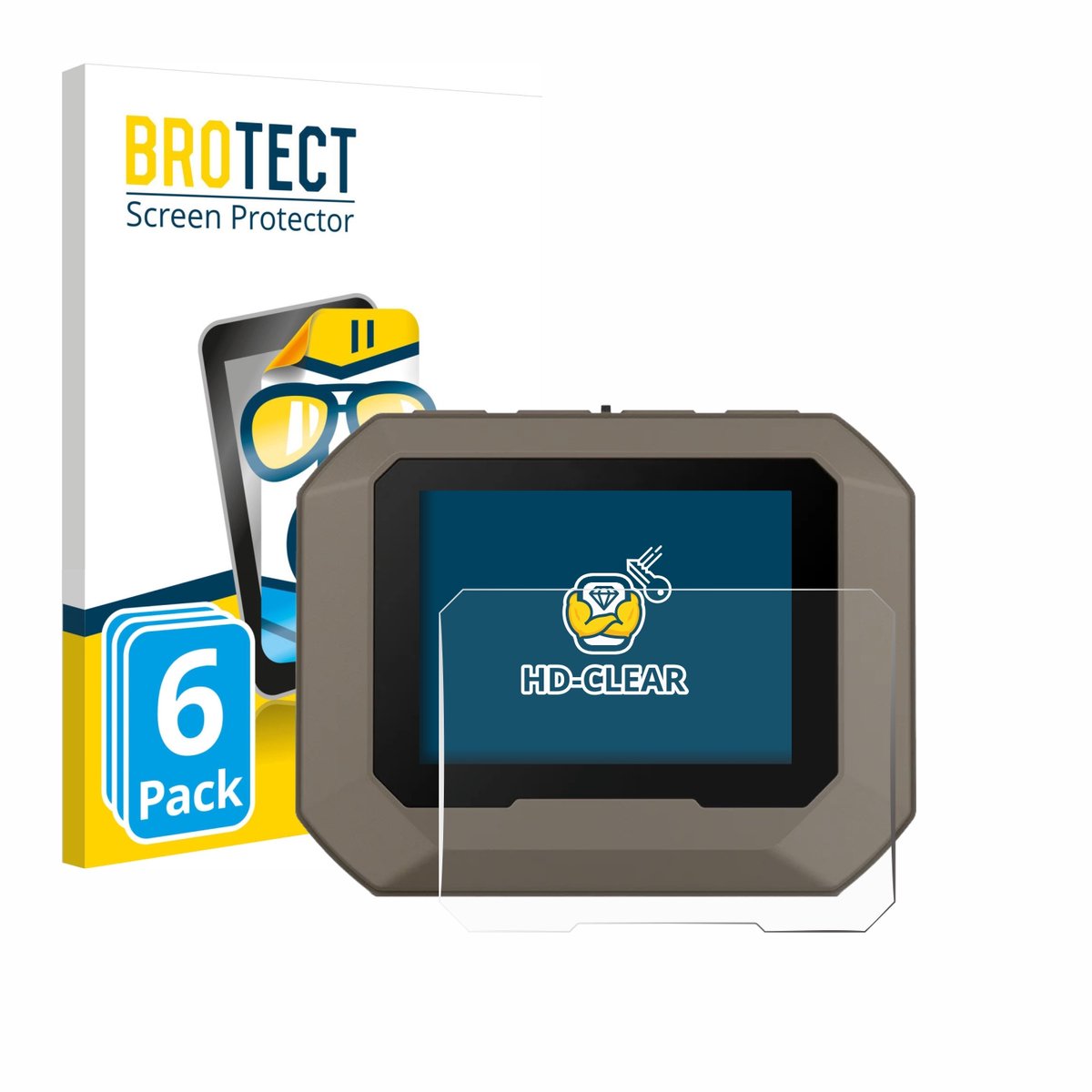 BROTECT - Screenprotector voor Garmin Xero C2 - Folie Beschermfolie transparant 6 Stuks
