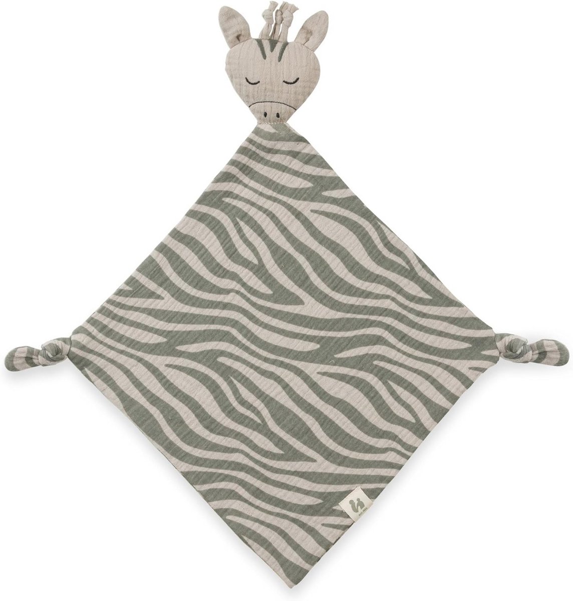 Zachte Muslin Cuddle Kussen Deken voor Baby's – Wasbaar, 25 x 25 cm, Dierenthema