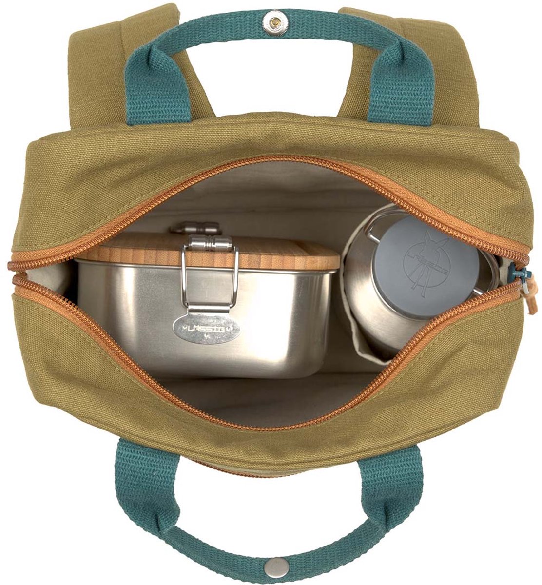Lässig Little One & Me Square Kinderrugzak Backpack Small GOTS olive – foto 6