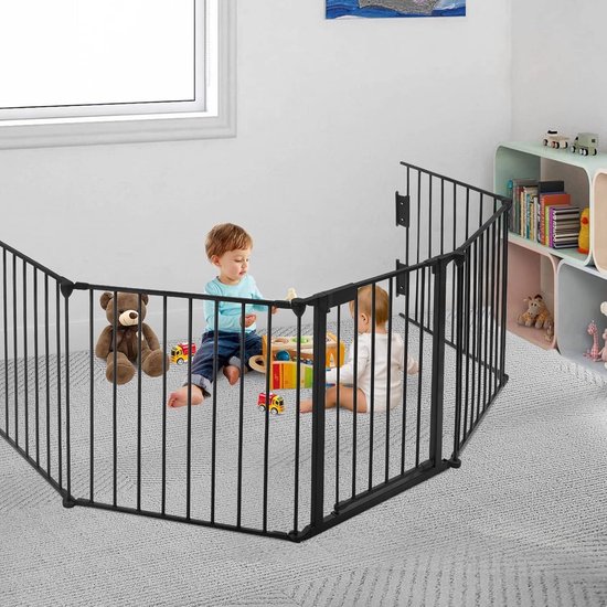 COSTWAY Barrière de Sécurité Enfant Bébé Grille de Protection pour