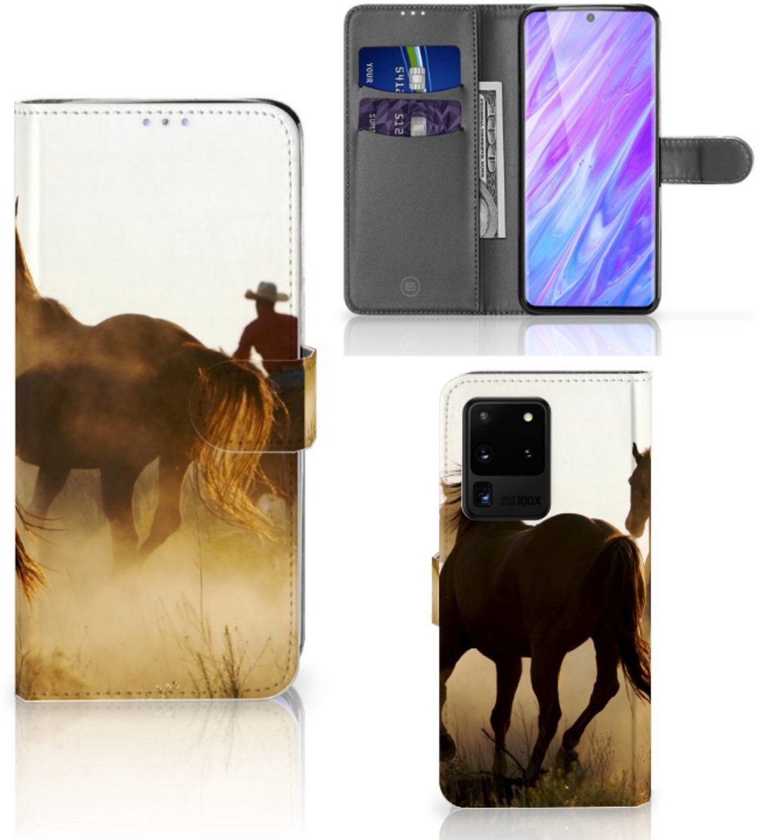 Samsung Galaxy S20 Ultra Telefoonhoesje met Pasjes Design Cowboy