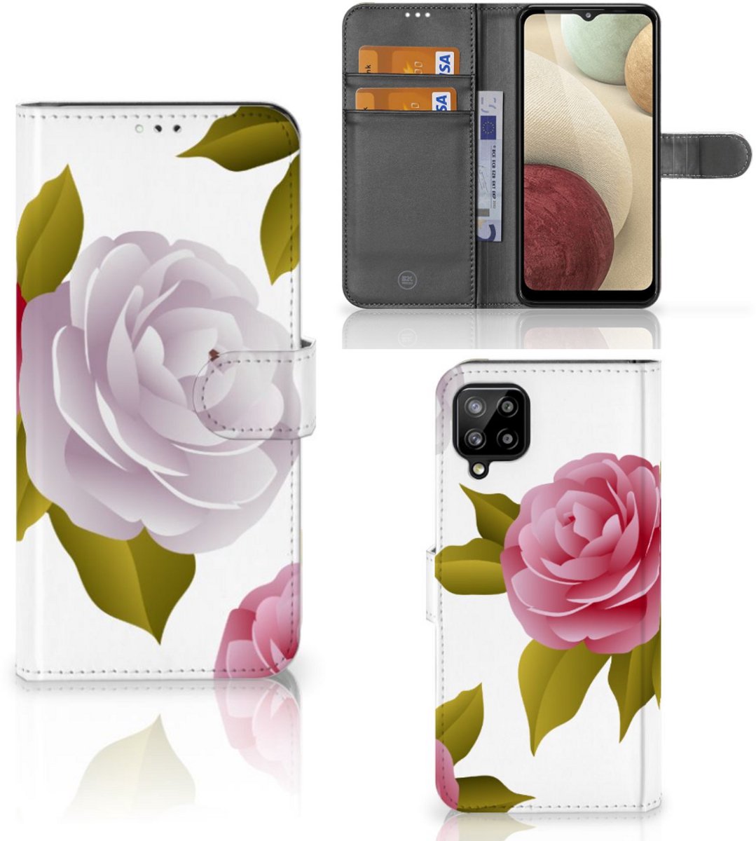 Samsung Galaxy A12 Hoesje Roses
