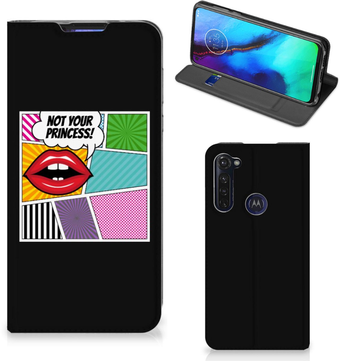 Motorola Moto G Pro Hippe Standcase Popart Princess
