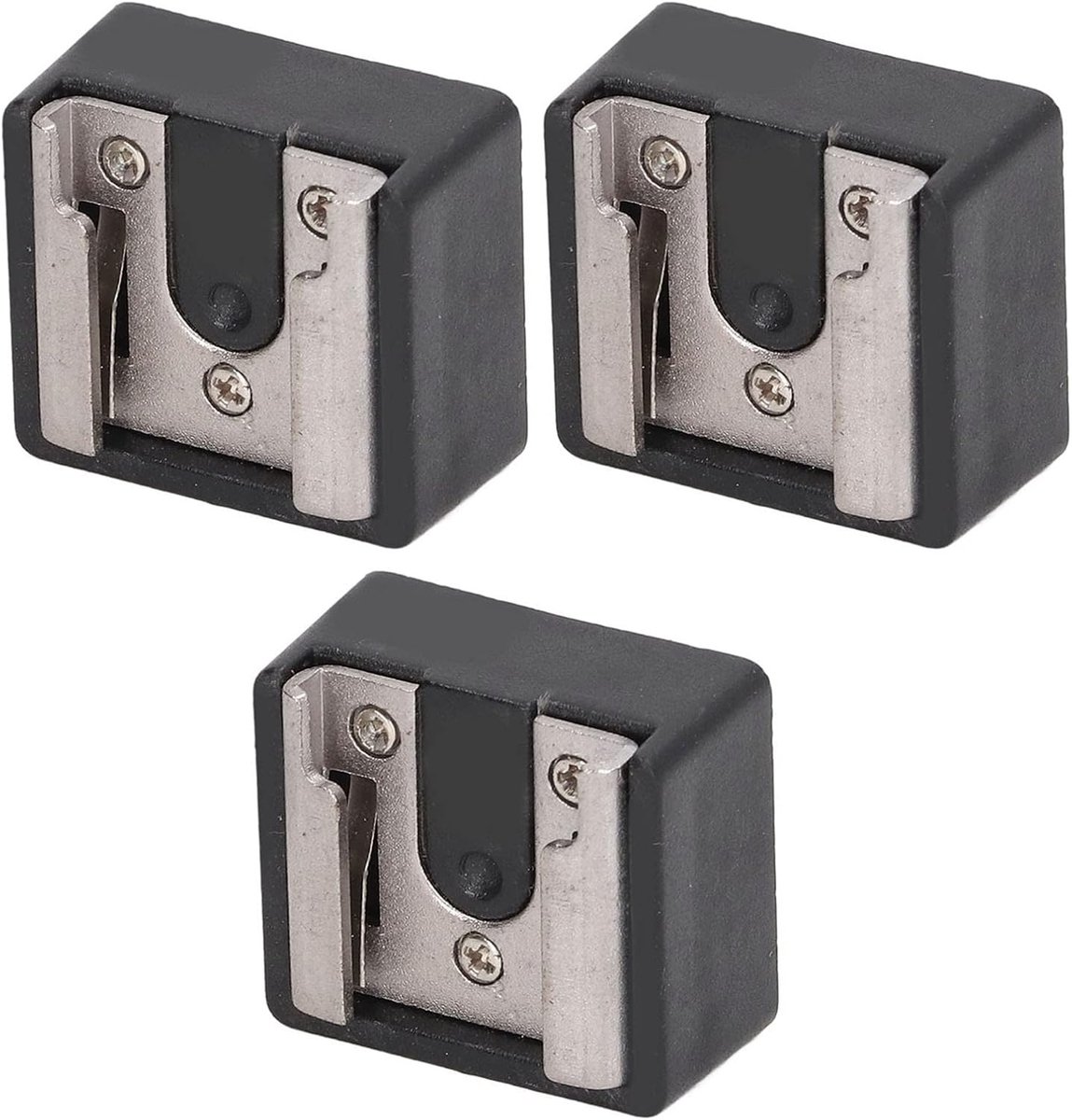 3 Stuks Flitsschoen Adapter met 1/4 Inch Schroefdraad voor Statief en Monopod