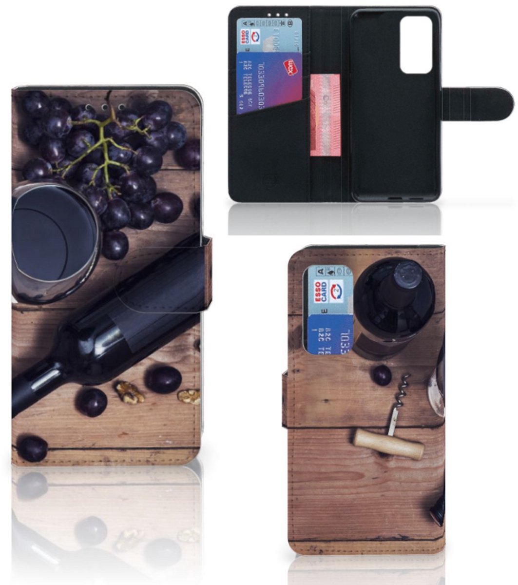 Book Case voor Huawei P40 Book Cover Wijn
