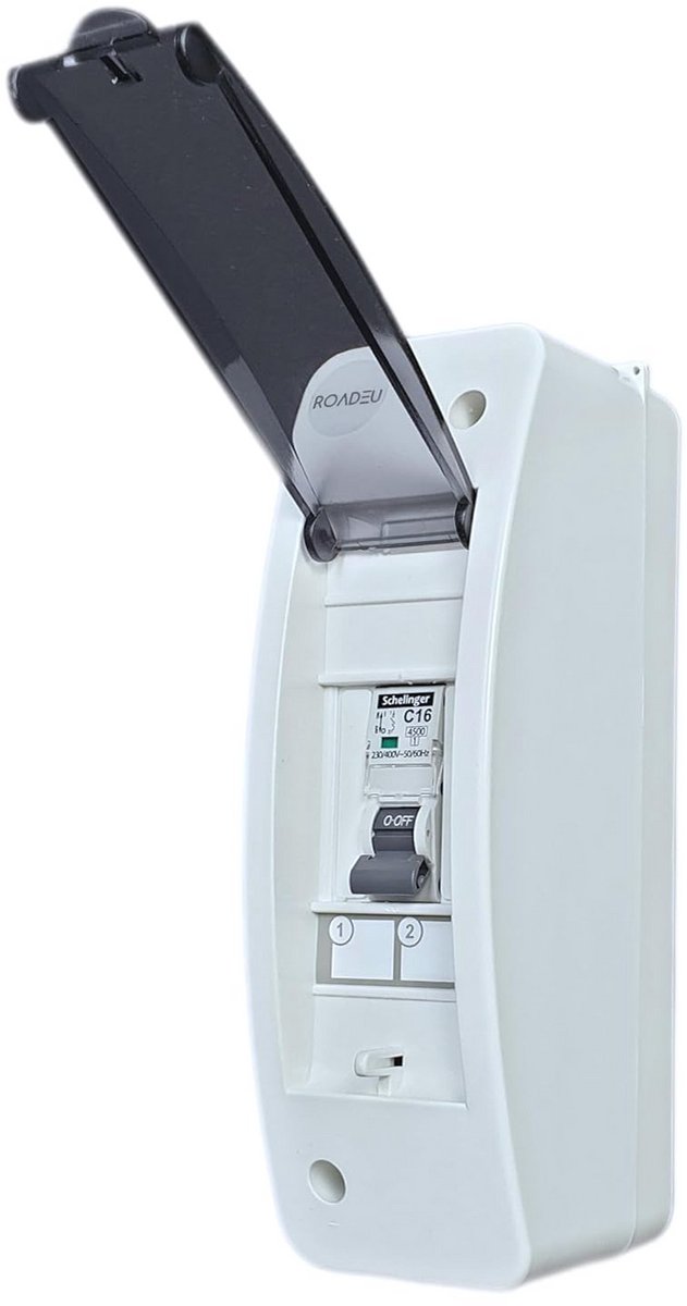 Minischakelbord 2-weg C16A 1P 230V - Stroomverdeler voor wandmontage