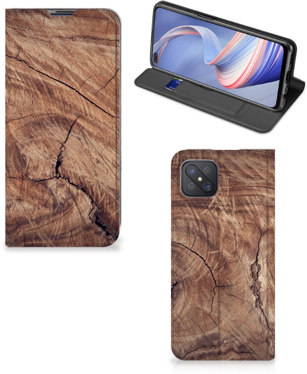 OPPO Reno4 Z 5G Book Wallet Case Tree Trunk