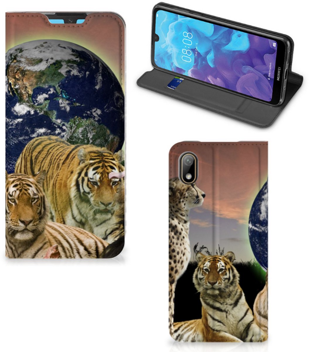 Book Case voor Huawei Y5 (2019) Hoesje maken Roofdieren