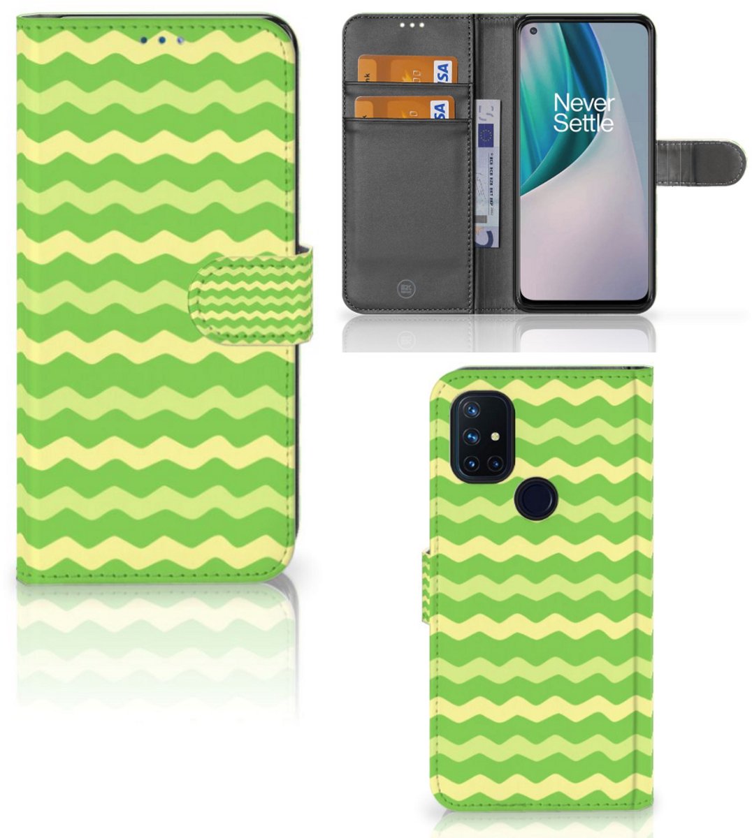 OnePlus Nord N10 Telefoon Hoesje Waves Green