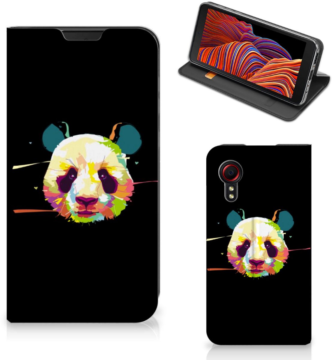 Standcase Hoesje voor Samsung Galaxy Xcover 5 Magnet Case Panda Color