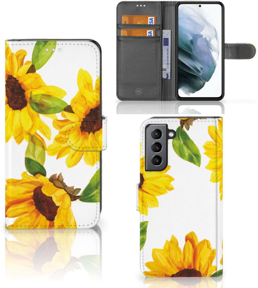 Hoesje voor Samsung Galaxy S21 FE Zonnebloemen
