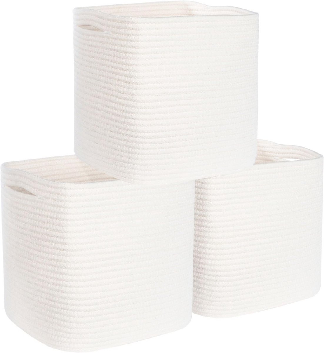 Set van 3 Geweven Opbergmanden 30x30 cm - Creatieve Organizer voor Thuis