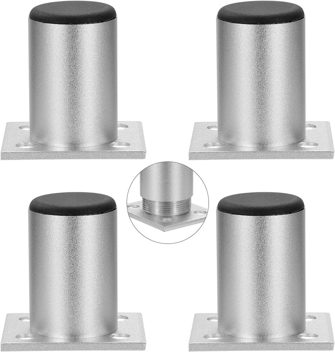 Verstelbare Meubelvoeten van Aluminiumlegering tot 50 kg - 60 mm - 4 Stuks