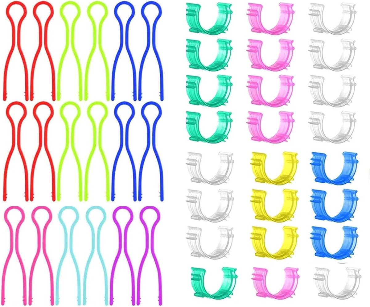 Kleurige Spoelhouderclips voor Draadorganisatie - 50 Stuks