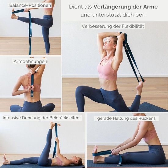Yogariem van Katoen met Schuifgesp - Praktisch Yoga-Accessoire voor Beginners en Gevorderden — afbeelding 4