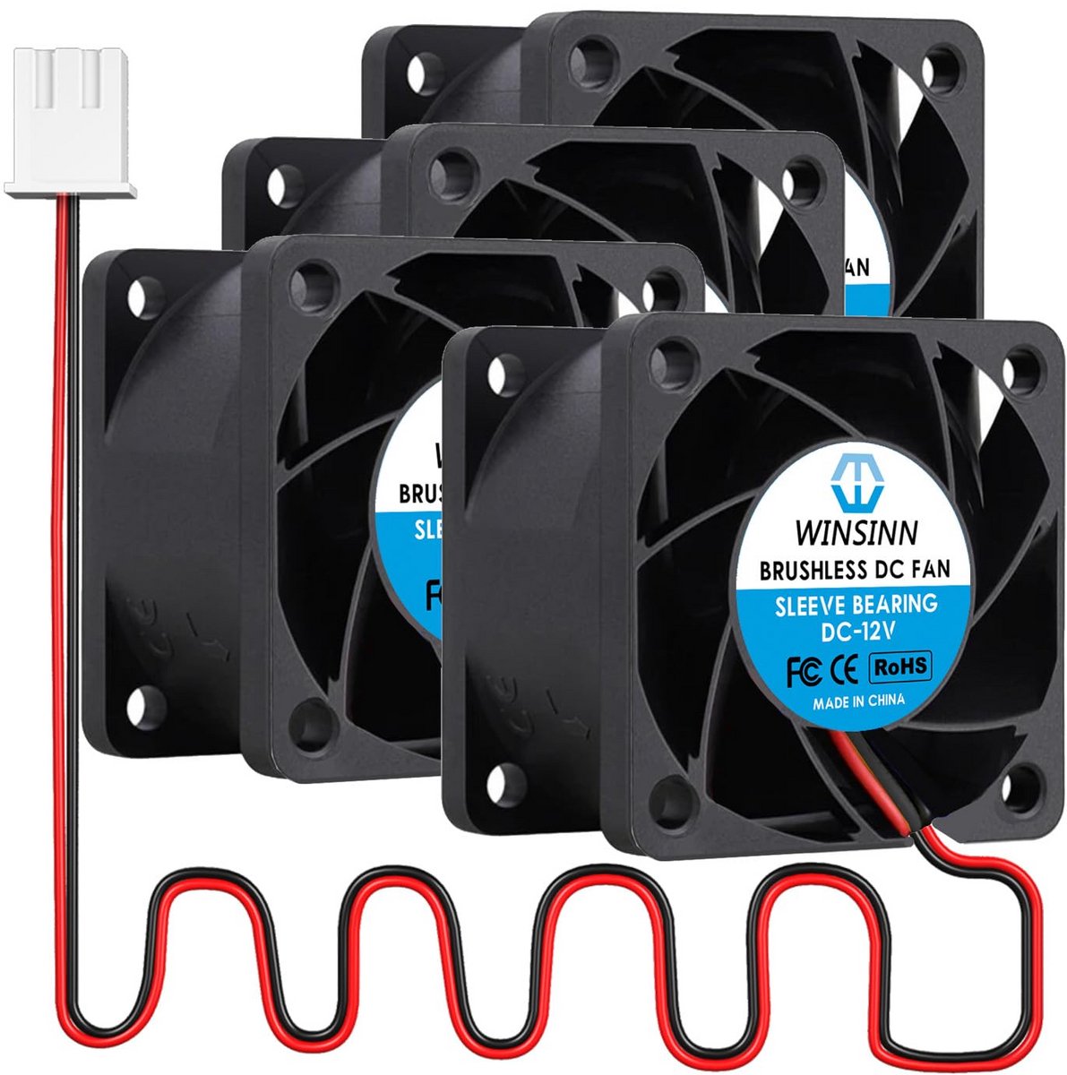 40mm DC 12V Koelventilator met Mouwlager - 4 Stuks - 40x28mm