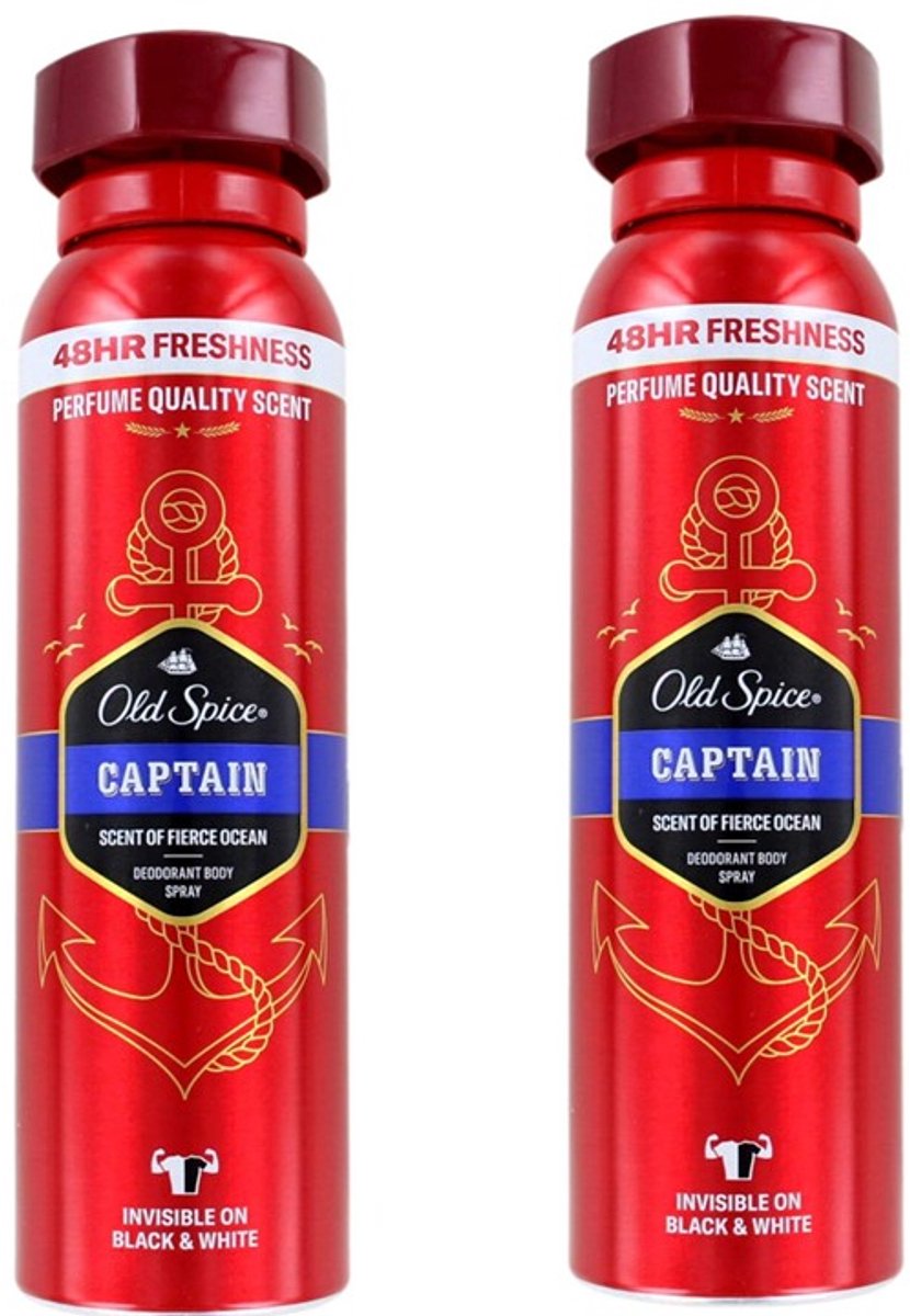 Old Spice Deodorant Spray Captain 2 x 150 ml