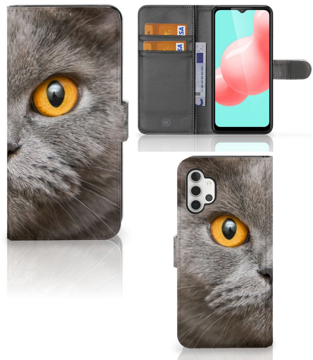 Telefoonhoesje met Pasjes Samsung Galaxy A32 5G Britse Korthaar