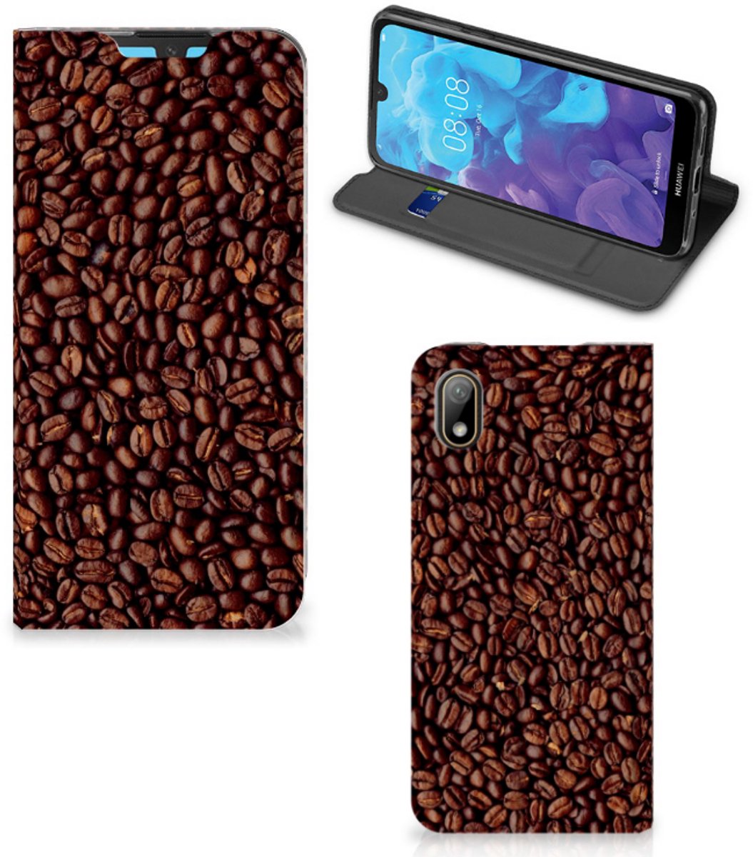 Huawei Y5 (2019) Flip Style Cover Koffiebonen