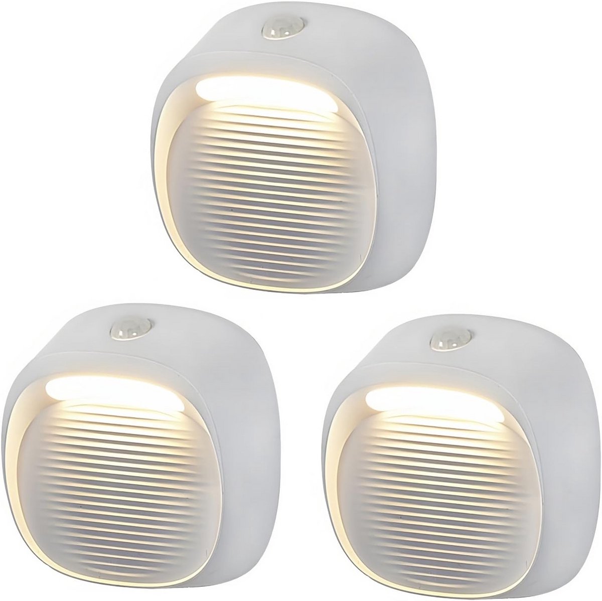 Bewegingssensor Licht - 3 Pack met Verstelbare Helderheid voor Slaapkamer, Keuken en Trappen