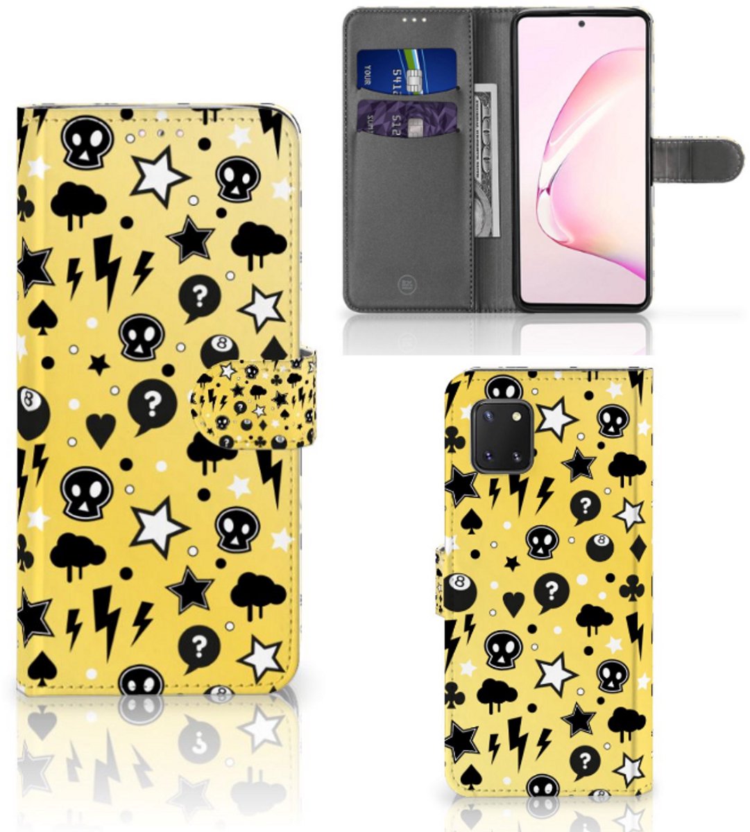 Telefoonhoesje met Naam Samsung Note 10 Lite Punk Geel