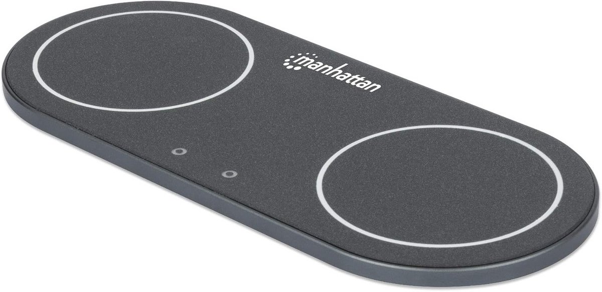 Dubbel Draadloos Laadstation 30 W - Zwart