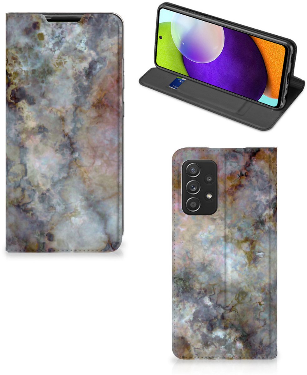 Samsung Galaxy A52 Standcase Marmer Grijs