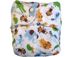Wasbare Luier – Pocket luier - One Size – Inclusief 2 Inleggers - Jungle