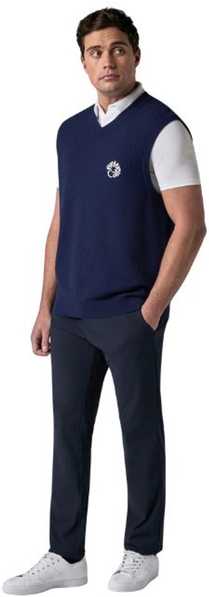Callaway Mixed Texture Vest Navy van Merkloos — afbeelding 2