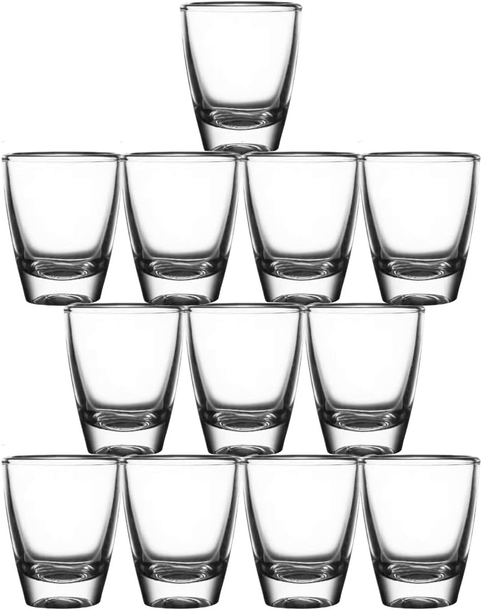 Set van 12 Glazen Shotglaasjes - 35ml - Transparant Glaswerk voor Feest & Bar