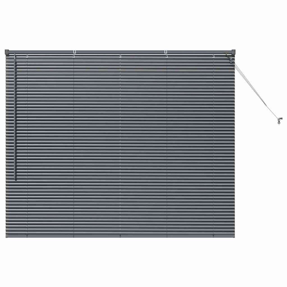 vidaXL - Venetiaanse - jaloezie - Donkergrijs - 130 - x - 155 - cm - 25 - mm - Aluminium