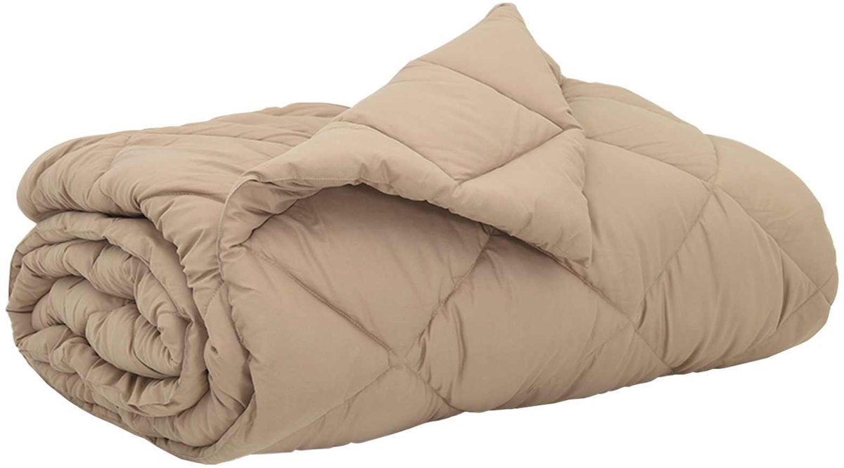 vidaXL - Zomer - Deken - Taupe - 200 - x - 200 - cm - Microvezel
