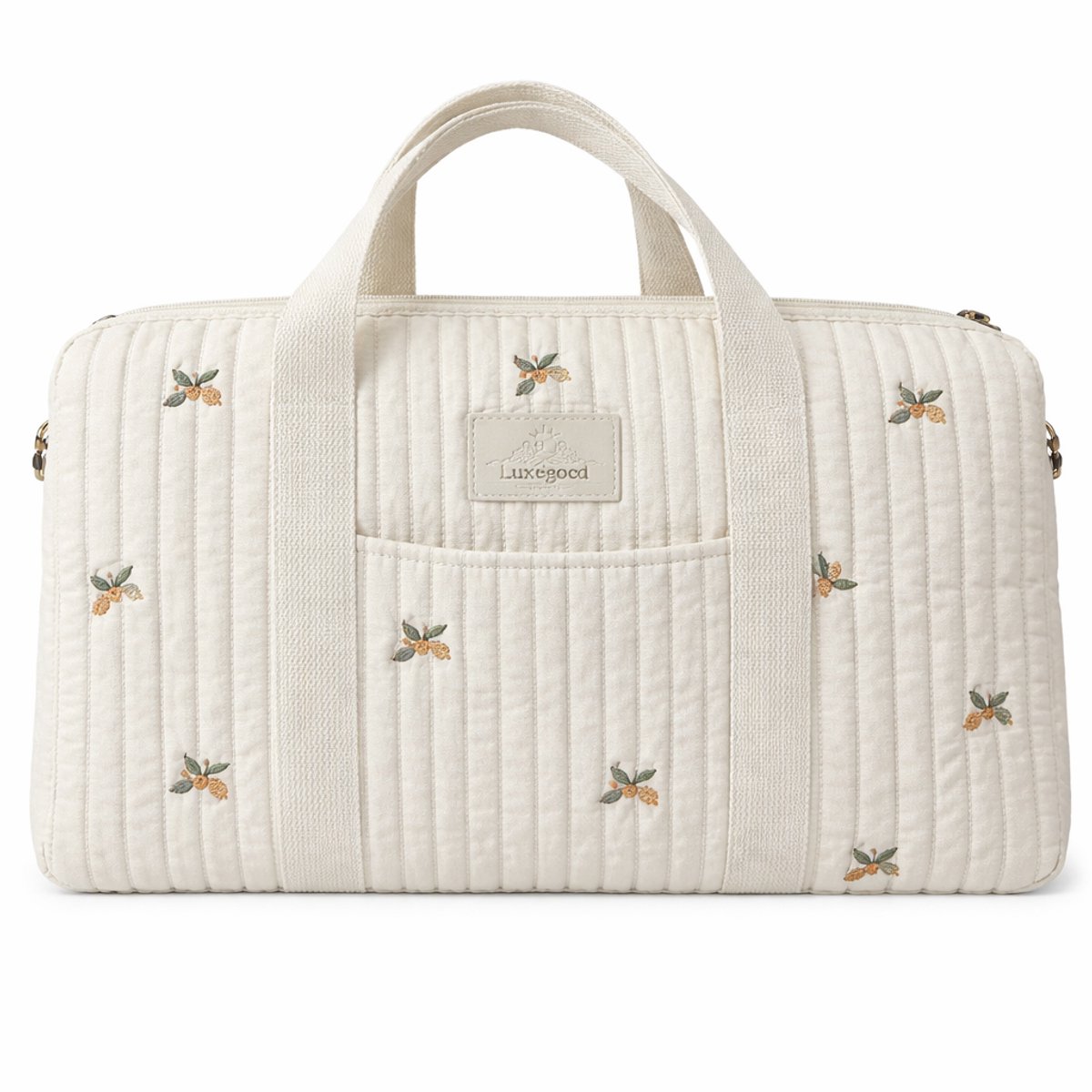 Luxegoed® Luiertas Rugzak, Verzorgingstas voor aan de kinderwagen en Buggy – Schoudertas – Olijfjes - XL