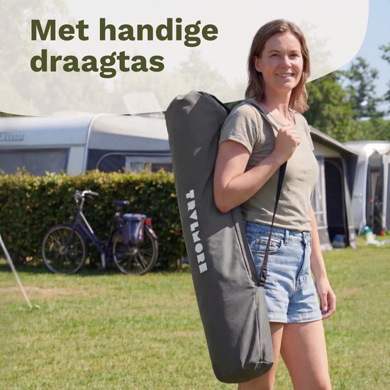 TRVLMORE Campingstoel XL - Opvouwbaar - 150KG Draagvermogen - Incl. Draagtas - Klapstoel - Kampeerstoel - Vouwstoel - Grijs van Merkloos — afbeelding 4