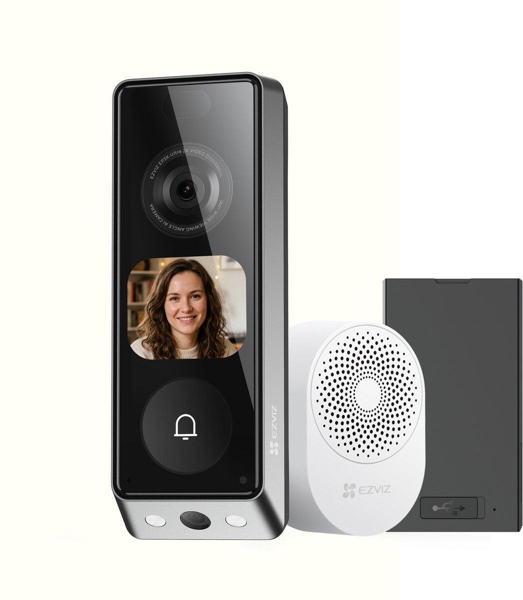 EZVIZ EP8 Videodeurbel met 6MP Dual Lens en AI Scherm - EZVIZ - €149,99