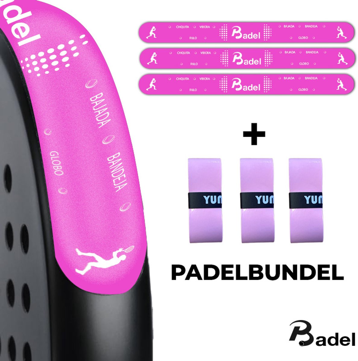 Badel® Padel Protector Bundel – 3 Stuks – Lichtgewicht Frame Bescherming – Geen Invloed op Balans