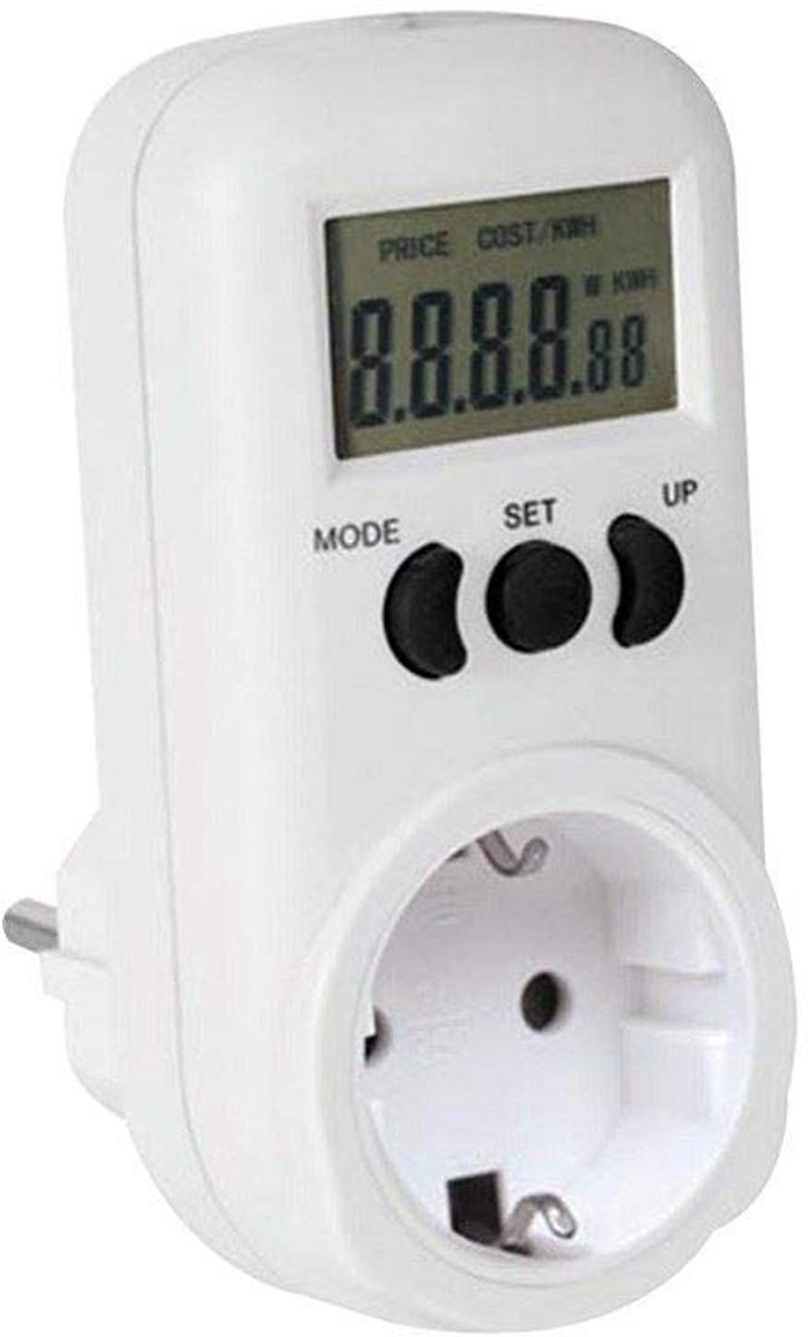 Energiekosten Meter - Verbruiksmeter voor Stopcontact met LCD Display