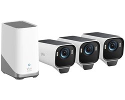 Draadloze Beveiligingscamera – Buitencamera – IP Camera – Zonnecamera – Surveillance Camera – 3-Camera Kit USB – 4K Ultra HD Nachtzicht – Zonnepaneel Energiebesparing