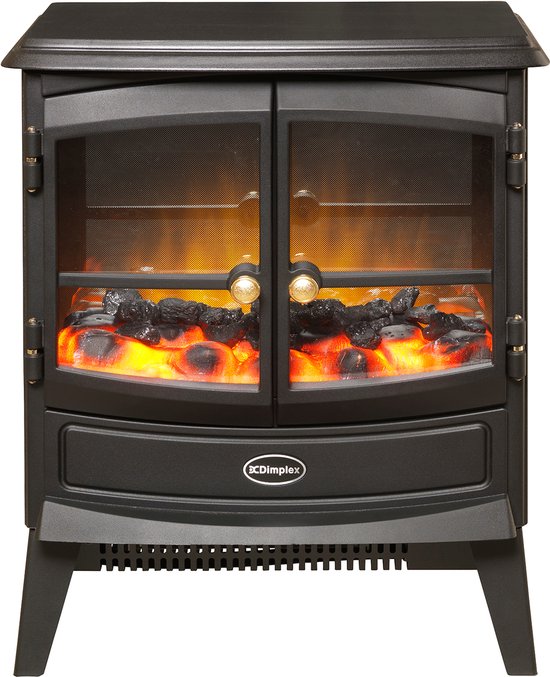 Dimplex Springborne Sfeerhaard Elektrisch - Vrijstaande Elektrische Haard - 2000 Watt Verwarming - Optiflame LED Vlameffect - Ventilatorkachel & Thermostaat - Openhaard Bedienbaar via Afstandsbediening