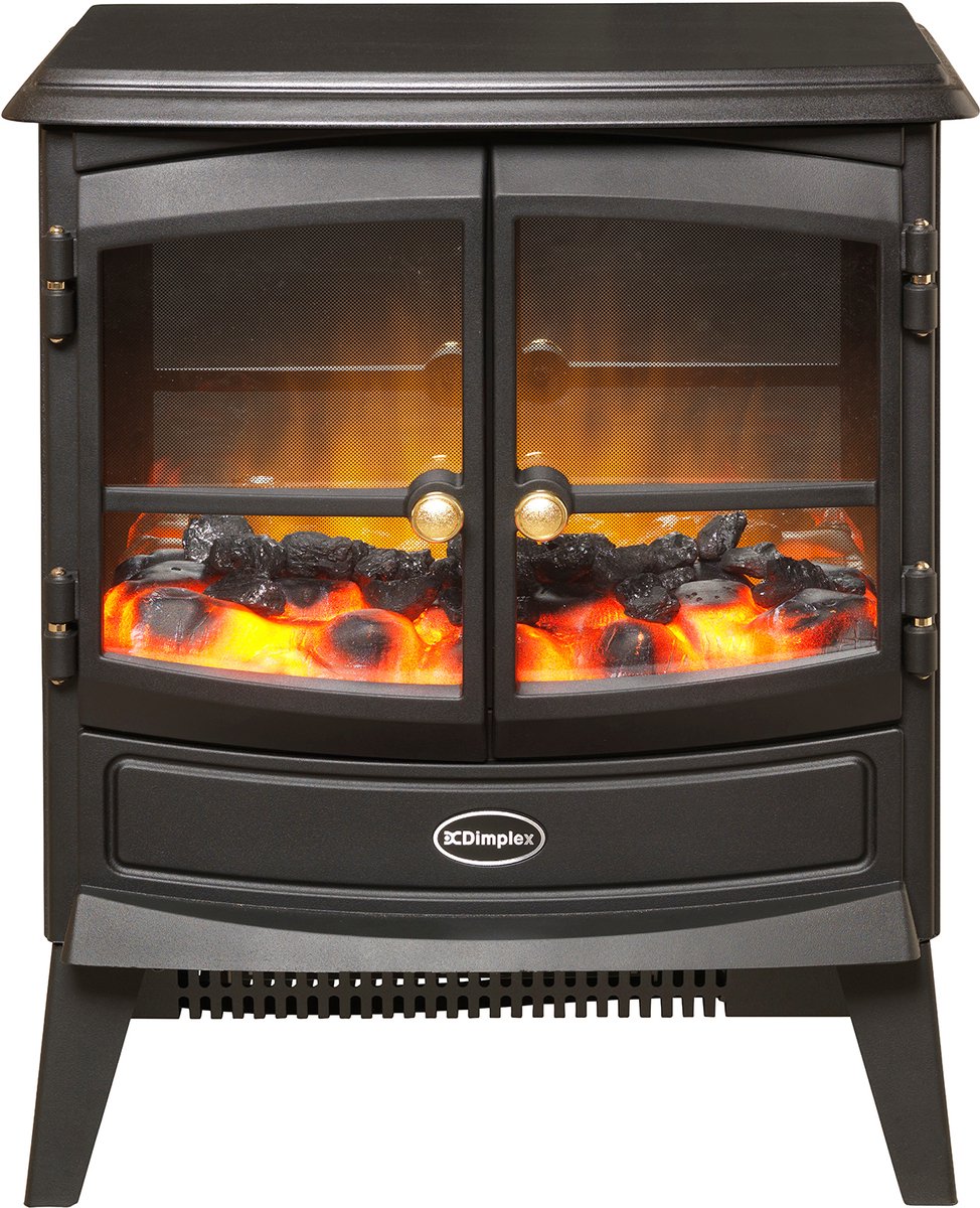 Dimplex Springborne Sfeerhaard Elektrisch - Vrijstaande Elektrische Haard - 2000 Watt Verwarming - Optiflame LED Vlameffect - Ventilatorkachel & Thermostaat - Openhaard Bedienbaar via Afstandsbediening