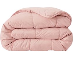 Zelesta Pure Uni Zacht Roze 160x220cm - Katoenen dekbed zonder overtrek - Wasbaar dekbed - Hoesloos dekbed - 2 in 1 Dekbed met vaste overtrek