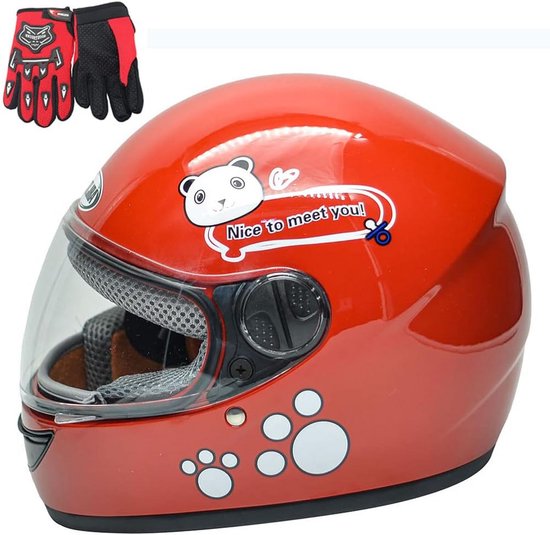 Kinder Motorhelm Halve Helm voor Jongens en Meisjes Scooter en Bromfiets